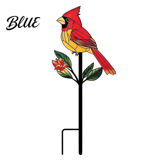 Ground Stake Metal Bird Garden Decor Weather Resistant Printed Flat Yard Art Ornament