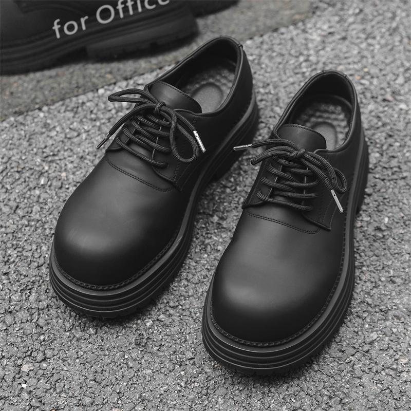 

Весенние и летние дышащие мужские туфли дерби из кожи, деловые, повседневные, свадебные, для жениха, 2230-J 38 чёрный