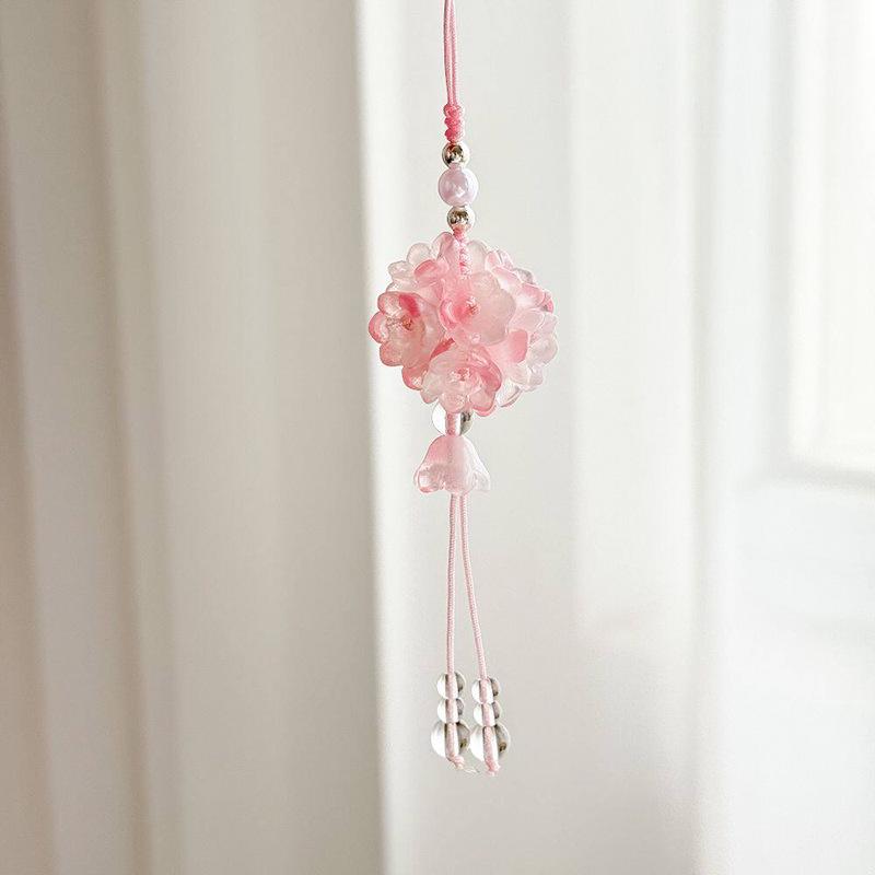 Jellyfish Star Lucky Leaf Wind Chime Keychain & Phone Lanyard Pendant