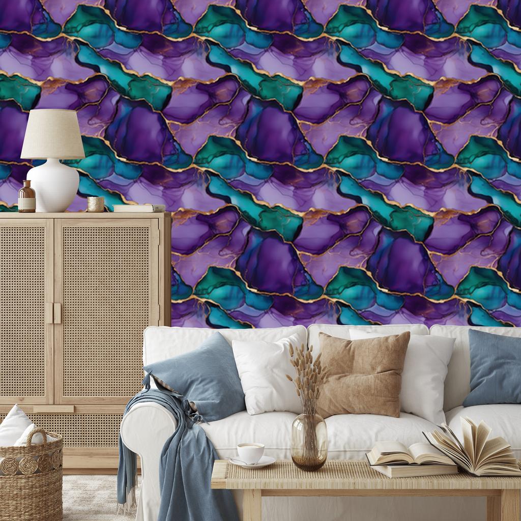 Ink Violet and Indigo Wallpaper for Living Room and Bedroom 50x1000