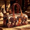 3D Independent Station Bus Series Women's Travel Yoga Handbag with Fashion Print