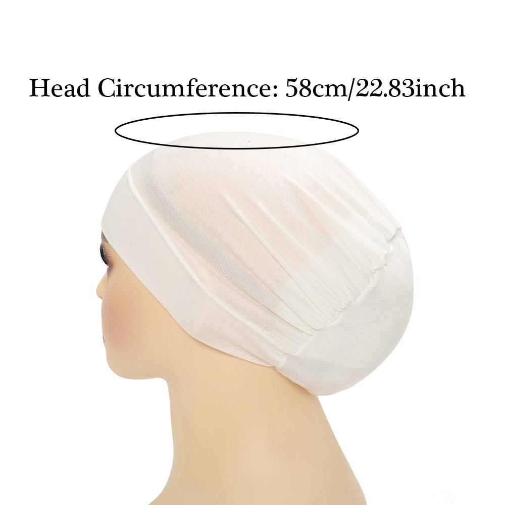 2024 New Soft Elastic Muslim Fashion Hijab Undercaps Women's Headscarf Hat Chemo Hats Hair Care Solid Color Turban Bonnet