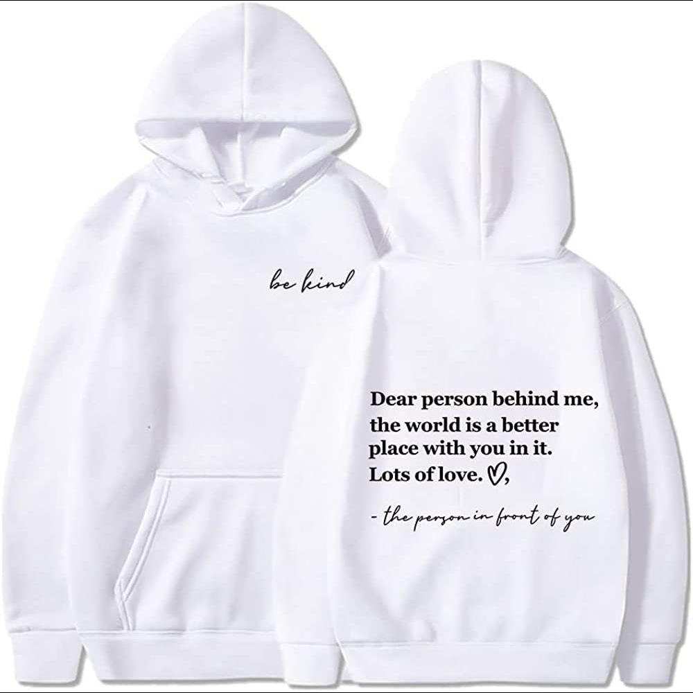 New Dear Person Behind Me Hooded Women's Sweatshirt Top Printed Sports