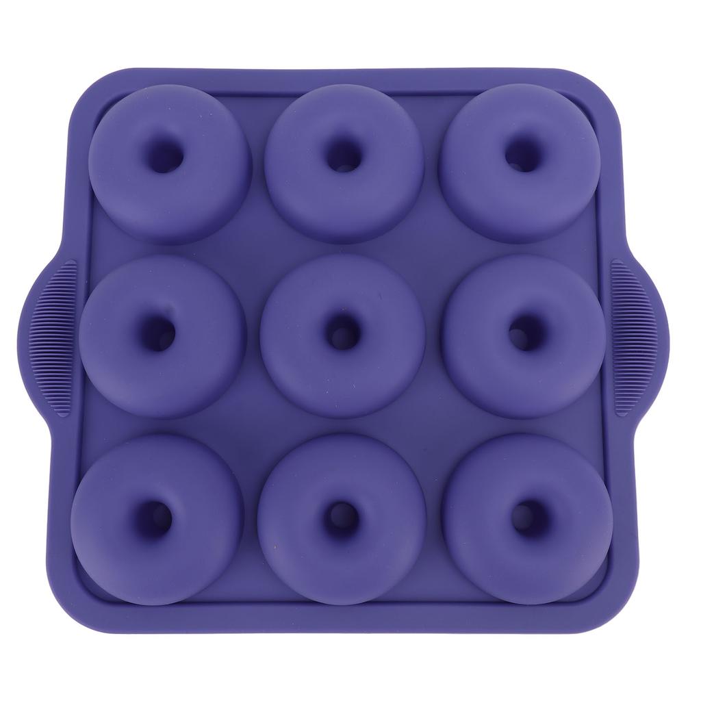 Silicone Donut Mold 9 Cavity Prevents Stick Safe Heat Resistance Doughnut Pan Set for Cake Biscuit Bagels Muffins