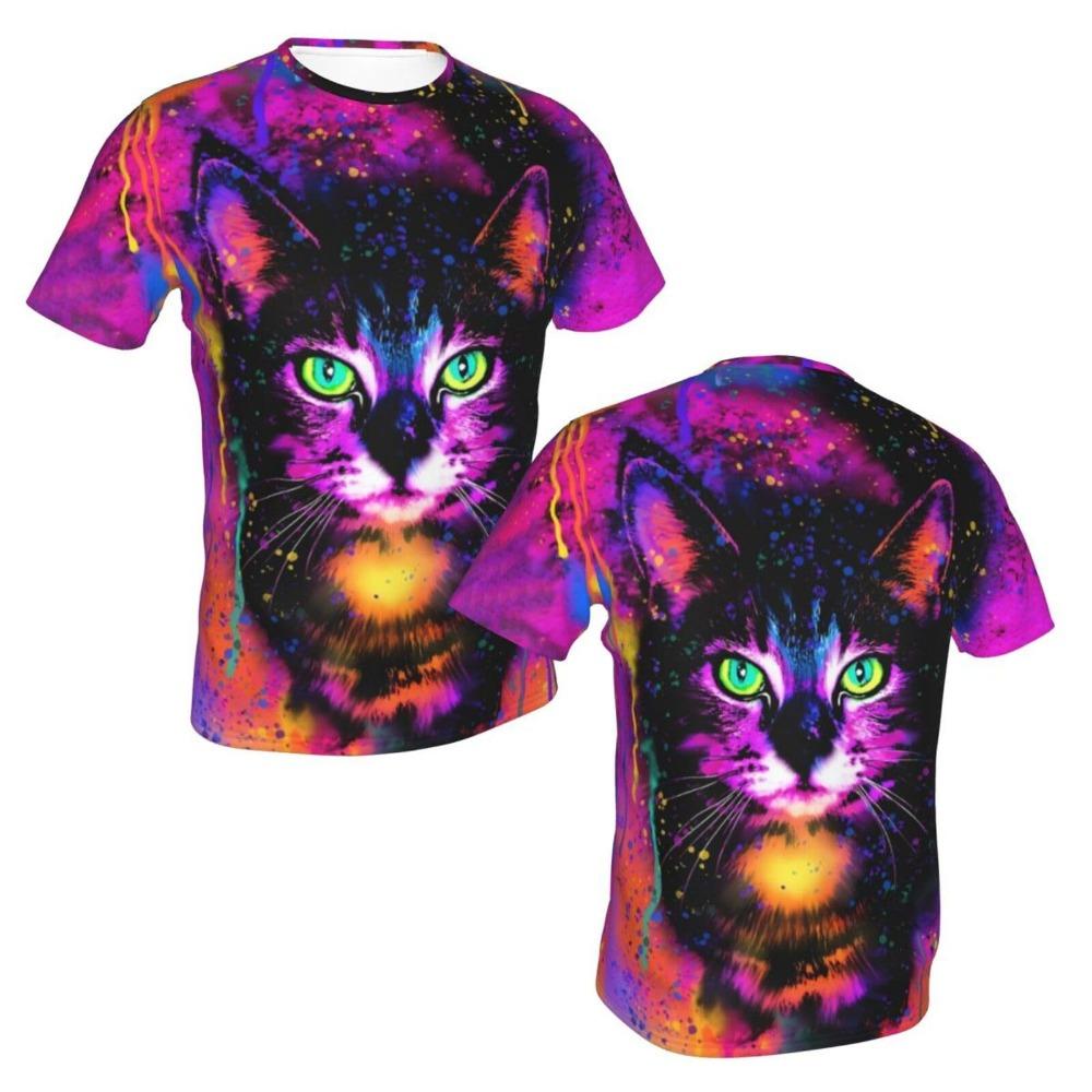 Fierce Animal Pattern 3D Digital Printing Men's Street Round Neck Short Sleeved T-shirt