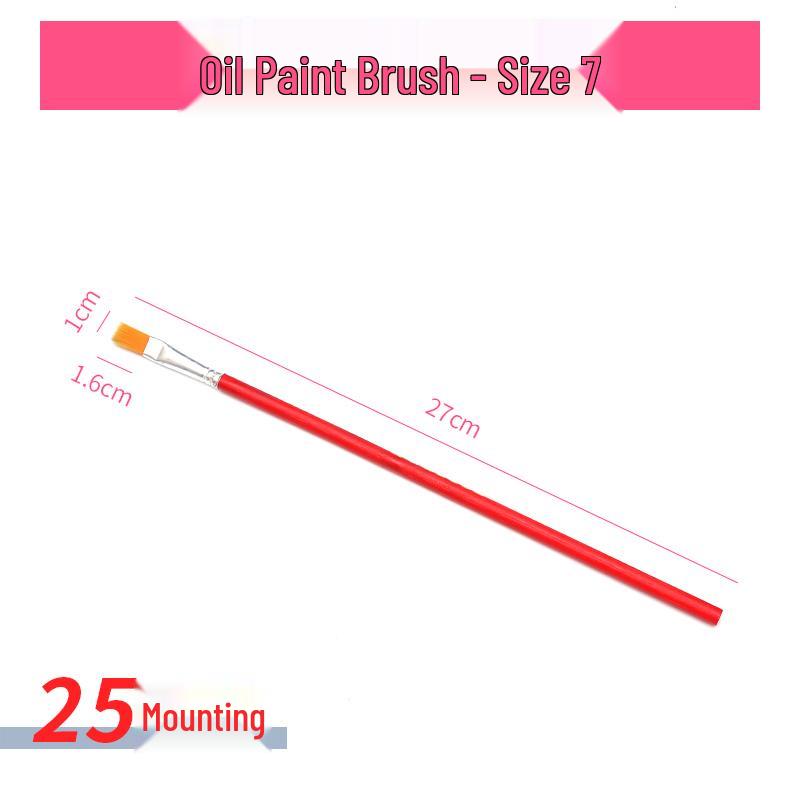 Nylon Flat Paintbrush Set for Oil, Gouache, Watercolor & Calligraphy