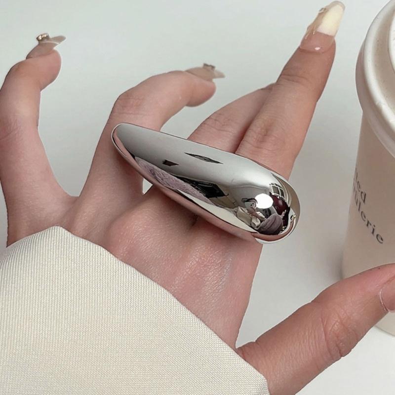 Przesadzone Otwierane Pierścienie na Palce Łezka Regulowane Pierścienie na Palce Otwarte Pierścienie Biżuteria na Palce Prezent dla Miłośnika Mody