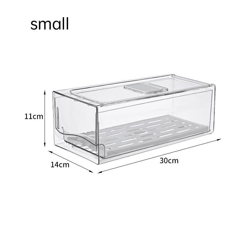 

Transparent Stackable Refrigerator Box for Fresh Food Storage: Ideal for Fruits, Vegetables, Meat, and Meal Prep.
