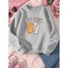 Kids Unisex Crewneck Sweatshirt, Halloween Boo Crew Pumpkin Spider Web 67 Number Long Sleeve Pullover, Sweatshirt for Boys Girls Over 4 Years Old