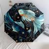Starfish  Pattern, Automatic Folding Umbrella, Portable and Foldable Design, 8 Ribs, a Christmas or Birthday Gift.