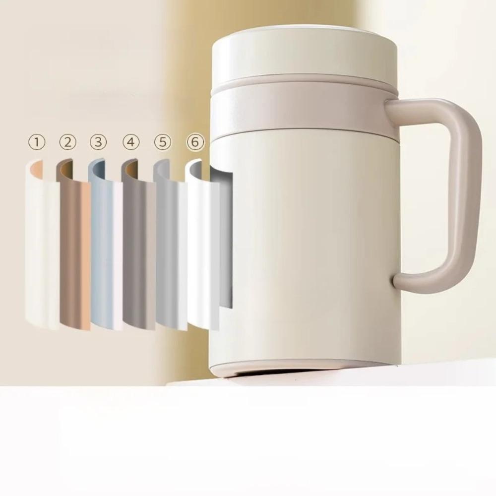 Classic Stainless Steel Thermos Cup Tea Water Separation Cup Home Portable With Handle Seal Against Leakage Vacuum Bottle