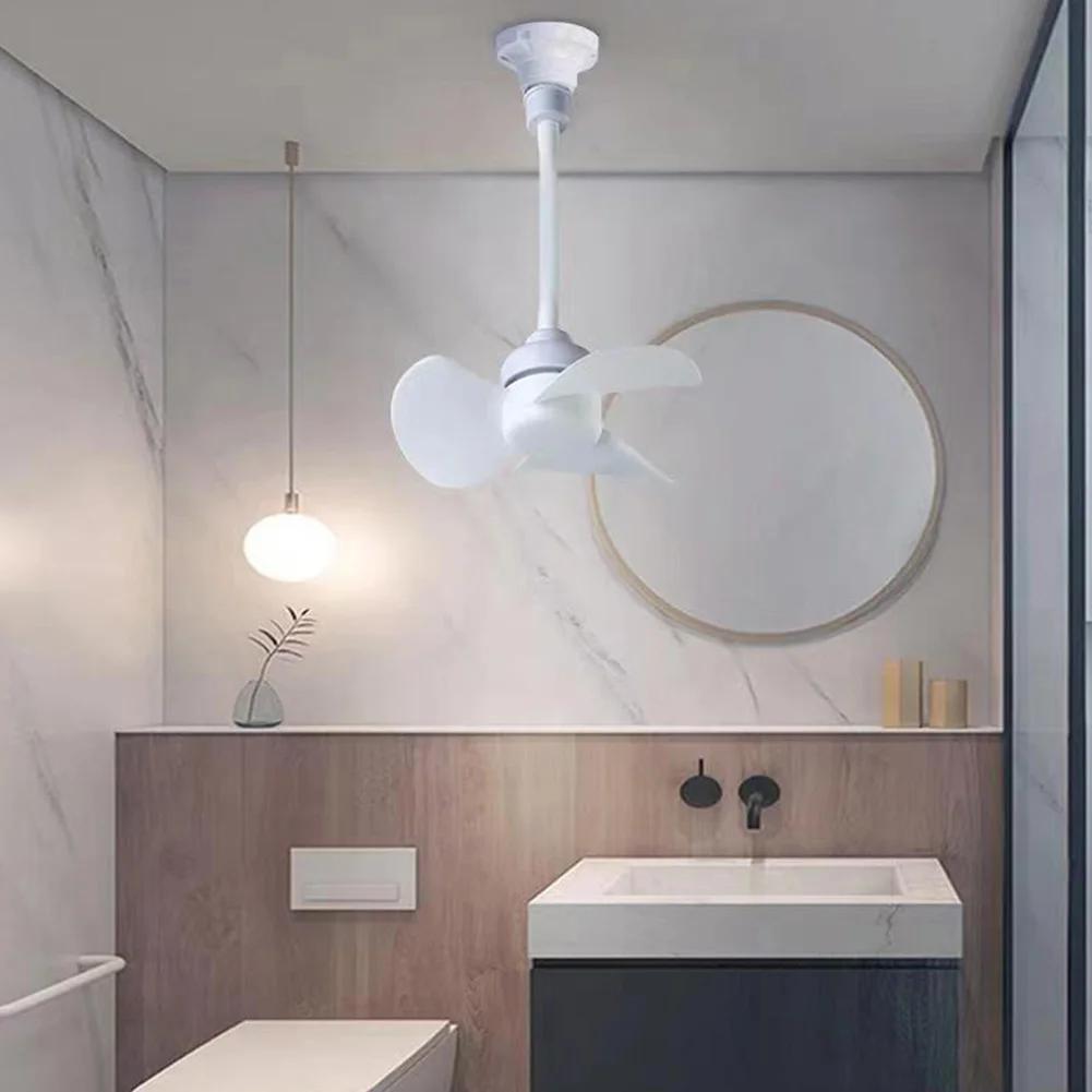 Modern LED Ceiling Fan E27 Base/USB Chandelier Ceiling Fan Hose Extender Indoor Ceiling Fan Light for Bedroom Living Room