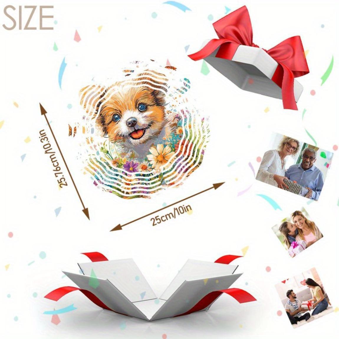 

Cute Puppy 3D Kinetic Wind Chime for Outdoor Garden Decor Durable Metal Hanging Gift for Women Mom Grandma Wife Floral Accents Intricate