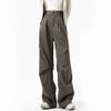 Women's 2025 Quick-Dry Rivet Work Pants: Spring/Summer, Narrow Straight-Leg, Casual, Wide-Leg