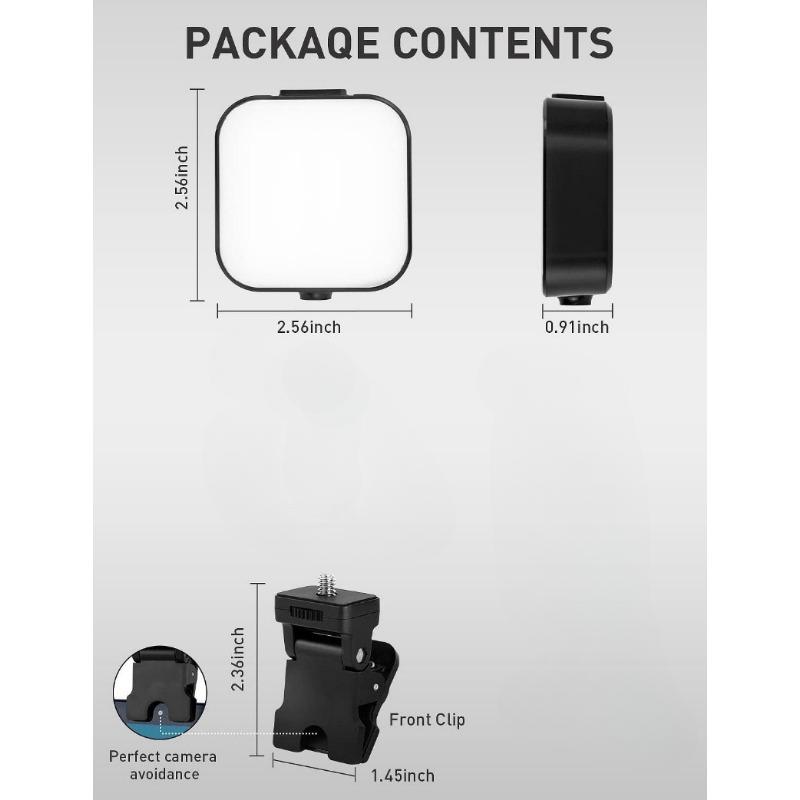 49 Beleuchtungsmodi Ringlicht für Mobiltelefone, tragbares Mini-Aufsteck-Fülllicht in Weiß für iPhone, Mobiltelefone und Laptops