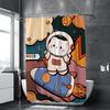 Opaque Curtains for the Home Astronaut Printing Bathroom Accessories Shower Shade Curtain Bath Bedrooms Waterproof Fabric Garden
