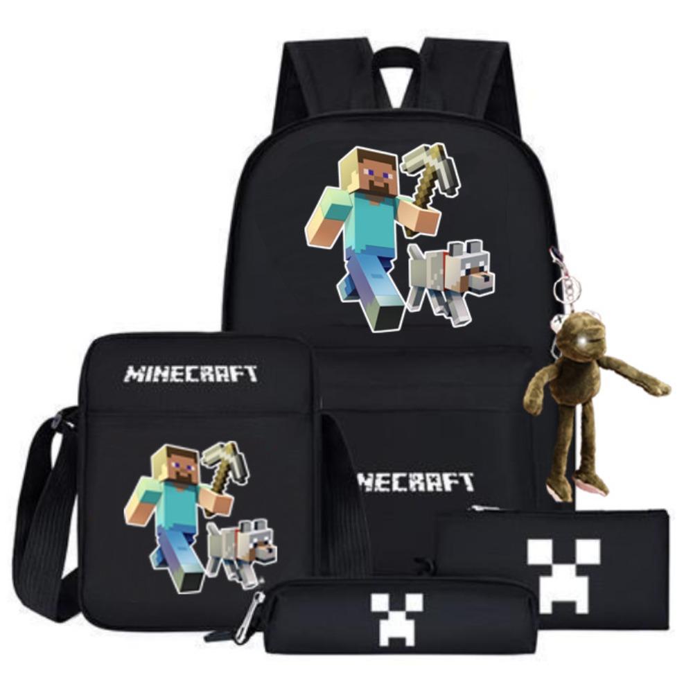 2024 My World Coolie Fear Backpack High School Junior High School Students Elementary School Boys and Girls Trendy Brand School Bag Endgame Person