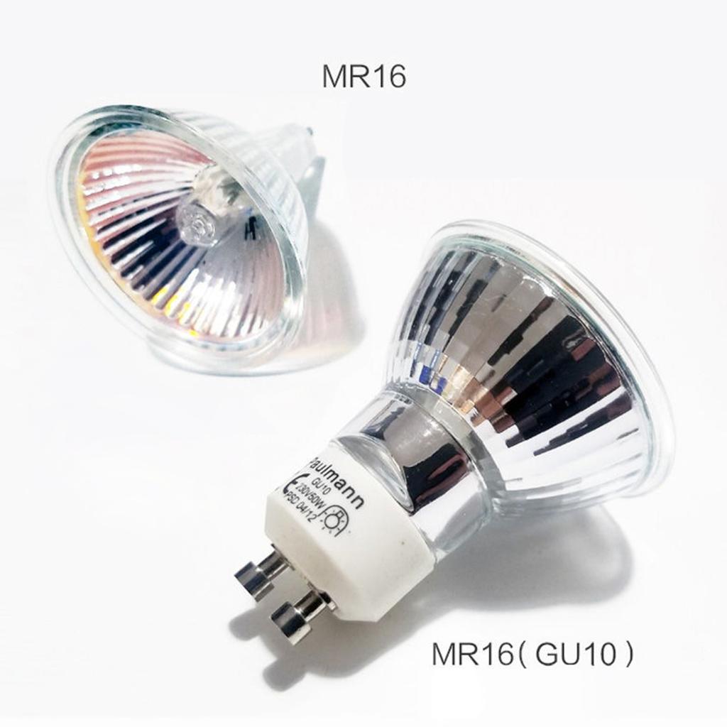 Halogen Spotlight Bulb 2pins 35w/50w Gu10 AC220v Dimmable Light Bulbs Warm White Lights 2800k 60° Beam Angle Glass