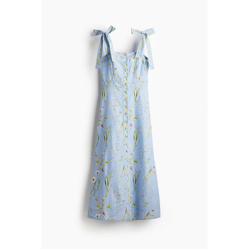 

Женское платье HM 2025 Лето Новое Французский стиль Квадратный вырез Принт Юбка на бретелях Дизайн Цветочная юбка 1265587 Light blue/Florals 175/128(2XL)