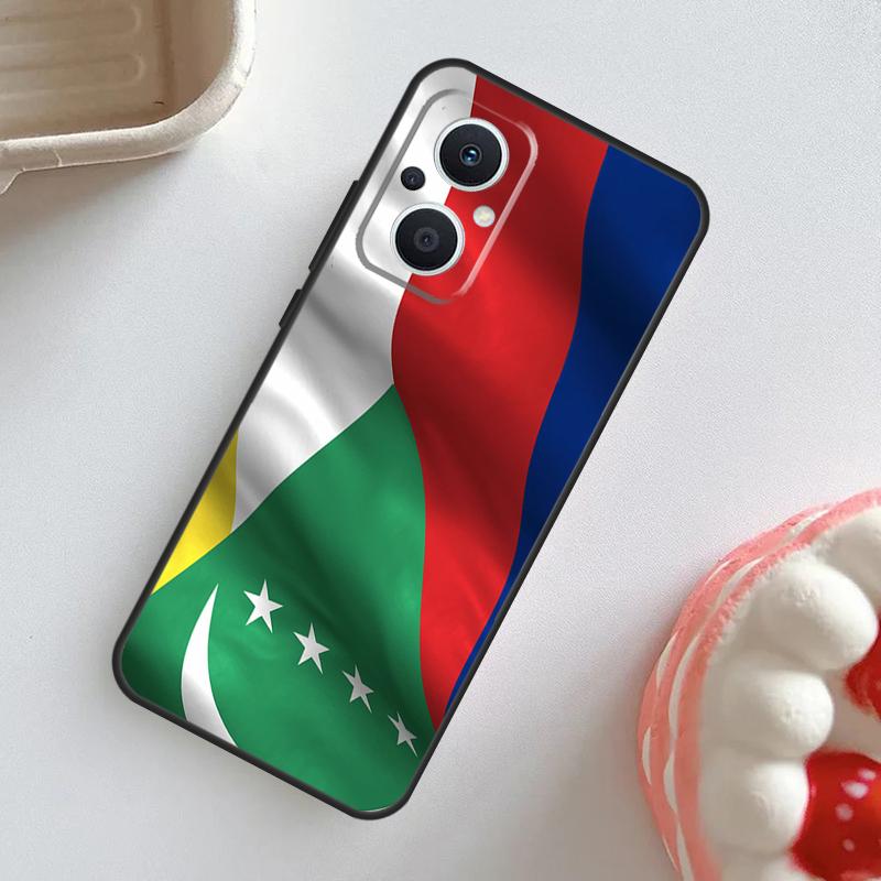 Comoros Flag Case For OPPO Reno 10 Pro 11F 4Z 5Z 8T 4 5 6 7 8 Lite OPPO Find X2 X3 Neo X5 X6 Pro Cover
