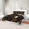 Cute Halloween Duvet Cover Set Cartoon Ghost Black Cat Pumpkin Tombstone Print Bedding Set Fashion Quilt Cover Set Bedroom Decor