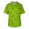 Men's Casual Short-Sleeved V-Neck Printed Front Pocket Top