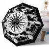 Astrological Horoscope Wheel Outdoor Automatic Umbrella Retractable Design with 8-Rib Durability Lightweight Perfect Gift for Friends Family