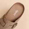 Women's Suede Birkenstock Half-Closed Moccasins - Spring 2026 Retro Style, Cute Ugly Design