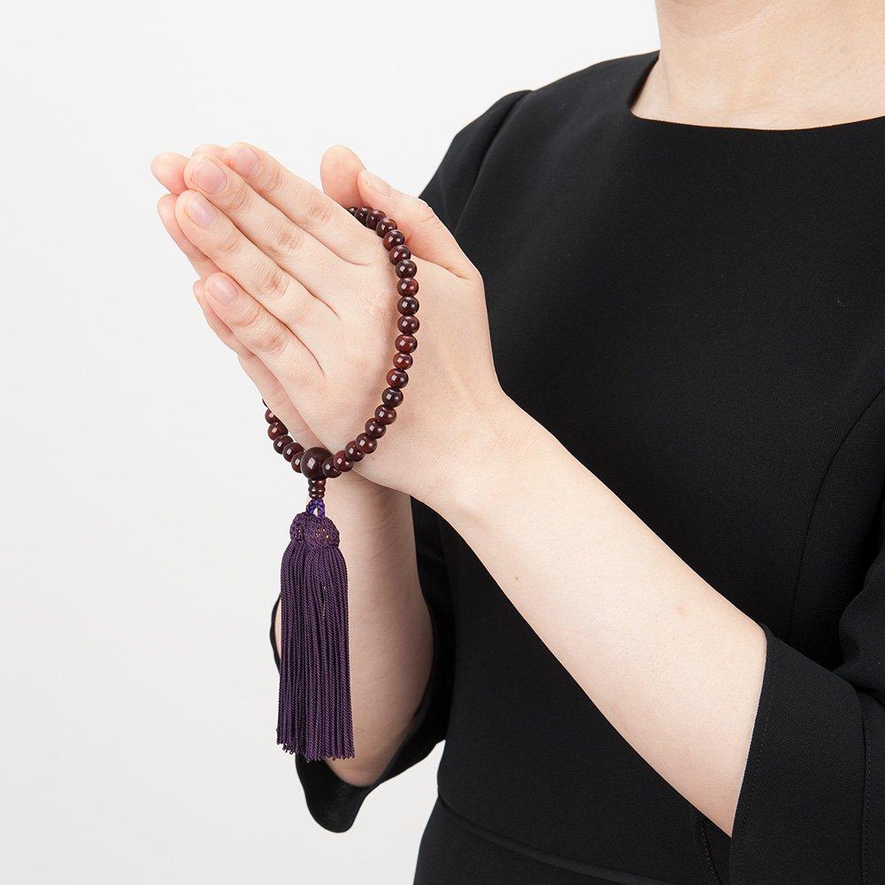 Takita Prayer Beads for Rosewood 8mm Pure Silk Head Beads Bag Kyoto Prayer Beads That Can Be Used by All Certificate Included [Butsudanya Shoten]