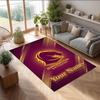 Brisbane Broncos Kristall-Samt-Teppich, Personalisierte rutschfeste Fußmatte mit individuellem Namenstext für Heimdekoration, Geschenk