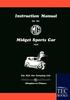 Kniha Instruction Manual for the MG Midget Sports Car