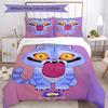 3pcs Kpop Demon Hunters Derpy Pattern Bedding Set Duvet Cover Set Includes Duvet Cover &pillowcases, Perfect All Season Bedroom Decoration & Gift