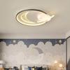 Modern Minimalist Nordic Ceiling Light - Full Spectrum Moon & Starry Sky Design for Master and Children's Bedrooms