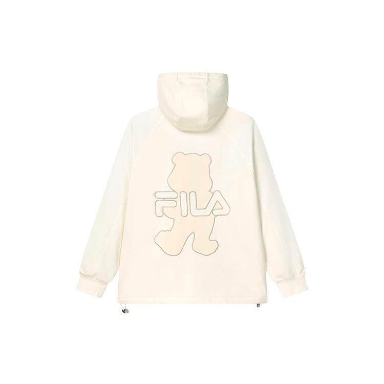New FILA Sweatshirt Women's Milk Salt White F51W138599F-IV