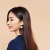 Trendy Mink Fur Pompom Dangle Earrings for Women - Japanese & Korean Style
