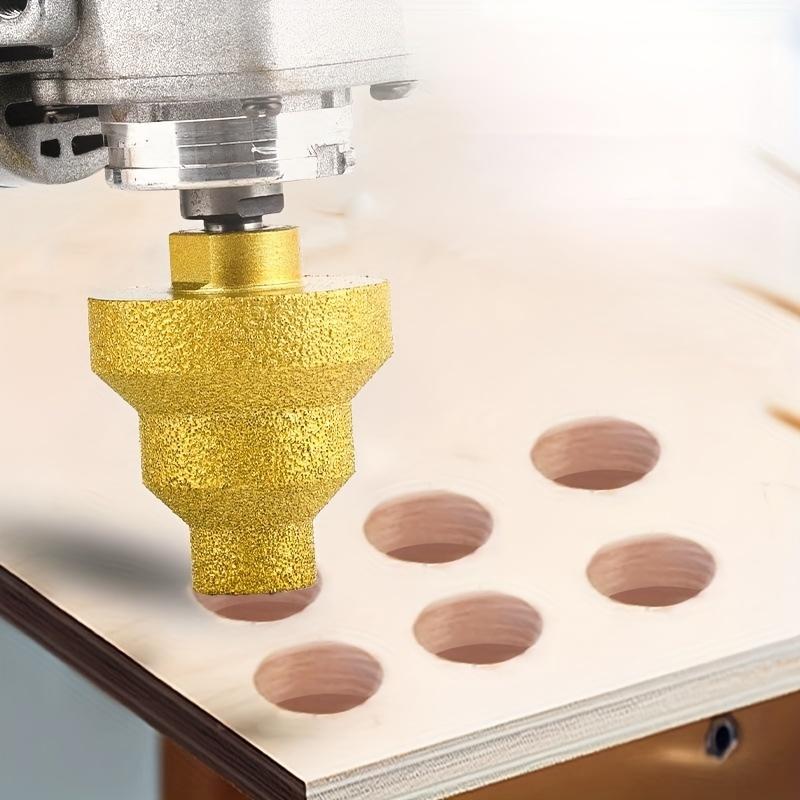 Diamond Brazing Cone Reamer Drill Bit Set - Aluminum Alloy, Multi-Layer for Ceramic Tile, Marble, Concrete - 20mm, 35mm, 50mm Sizes with M10 Thread