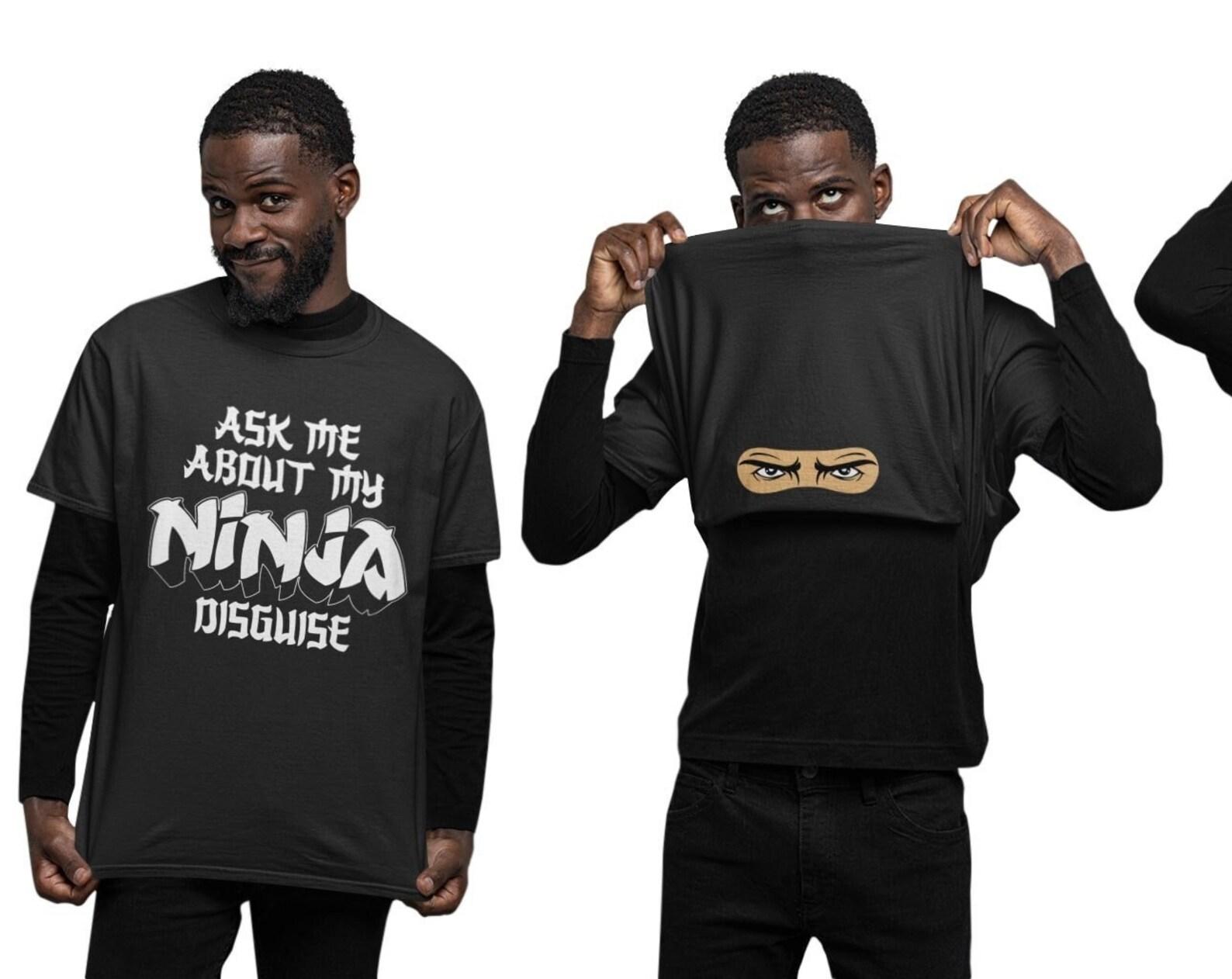 Funny Kids Ninja Disguise Flip T-Shirt 3XL