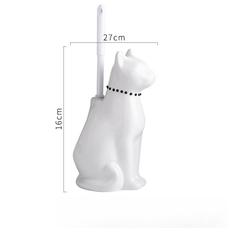 1SET Ceramic Toilet Brush Home Toilet Bathroom Cleaning Brush Household Long Handle Toilet Brush