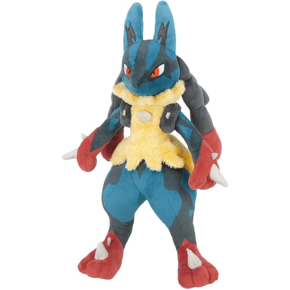 Sanei Boeki Pokmon All Star Collection Mega Lucario Plush Toy 20x14x33.5cm