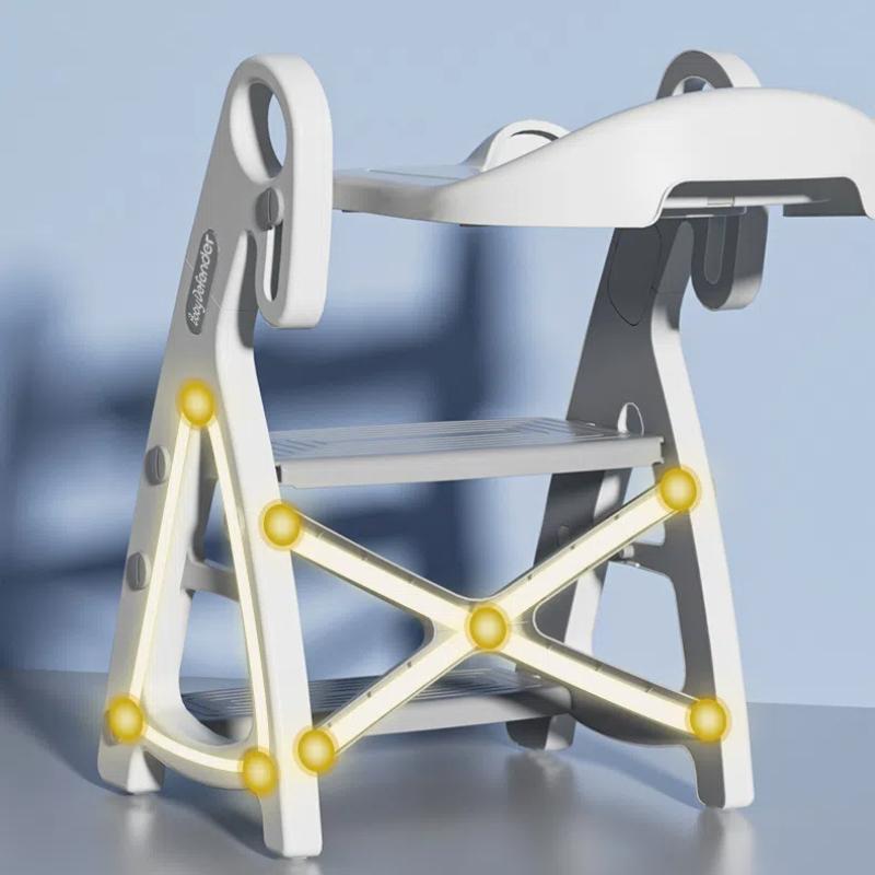 Ceramic Jar Training Seat and Step Stool Stability Step Toilet Seat Adjustable Height Step Boy and Girl Folding Toilet Seat