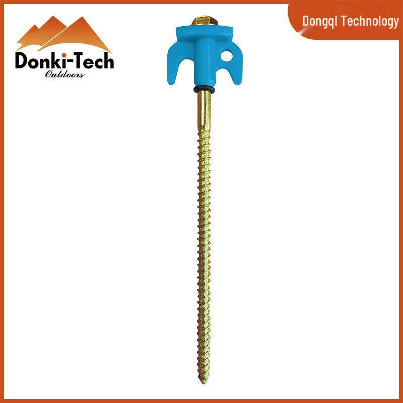 Fluorescent Spiral Tent Stake - Hexagonal Awning Anchor for Camping
