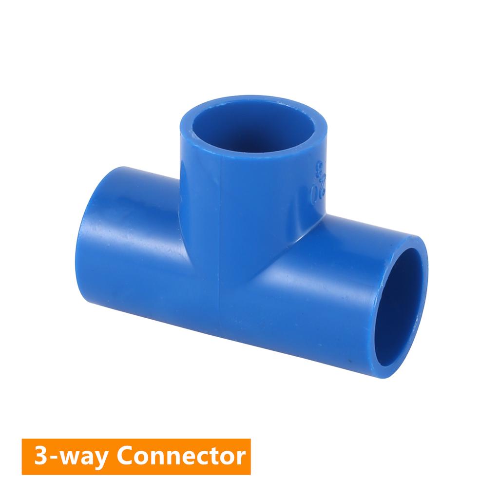Straight 3-way 4-way Connector Inner Diameter 20mm 25mm 32mm PVC Garden Lawn Irrigation Water Pipe Pipe DIY Shelf Pipe Fittings