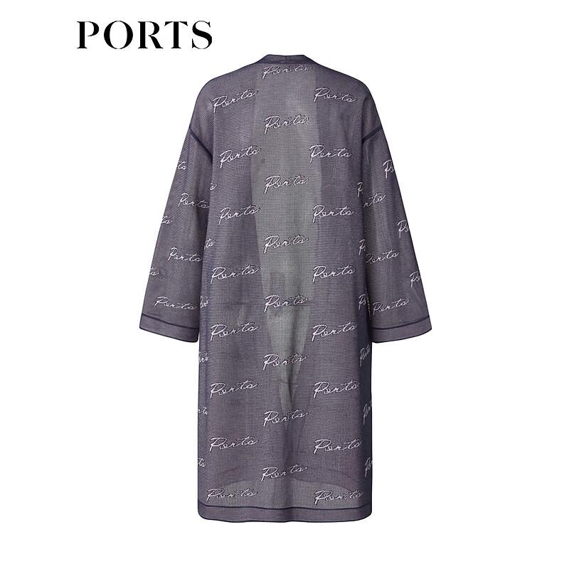 PORTS Women's Logo Jacquard Knit Long Cardigan