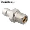 Quick Connector 8MM Male Stainless Steel with Check Valve for High Pressure Pump Reuse M10 1/8NPT 1/8BSPP Thread Options