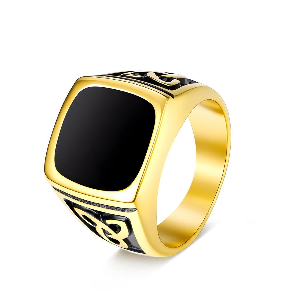 Stainless Steel Celtic Triquetra Cast Ring for Men: European & American Style Finger Jewelry