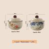 Chinese Retro Ceramic Single-Serve Stew and Soup Pot with Lid