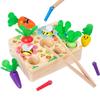 Interaktives Holzspiel für Kinder: Radieschen ziehen, Bienen- und Insektenfang - Spaßspielzeuggeschenk für Eltern und Kinder
