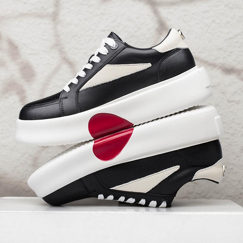 Fashion Genuine Leather Casual Shoes High Quality Mens Sneakers Luxury  Male Skateboard Footwear Versatile Vulcanize Shoes Driving Shoes