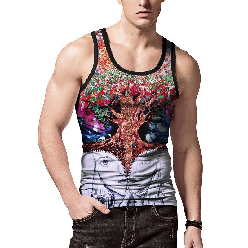 Mens Tank Summer Tops Vest Casual 3d Printed Graphics Tees Tshirts Sleeveless