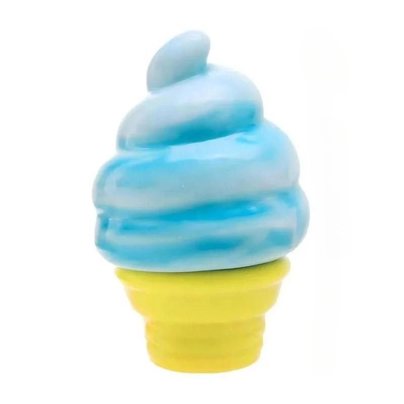 Hoge Kwaliteit Heet IJsje Hoorn Squishy Speelgoed TPR Zacht Elastische Decompressie Bal Stressverlichter Fidget Speelgoed voor Volwassenen Kinderen blauw